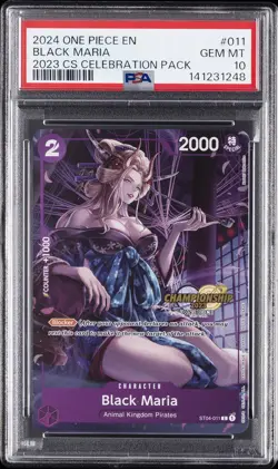 2024 ONE PIECE CHAMP 2023 CELEBRATION PACK #011 BLACK MARIA PSA 10 - Image 1