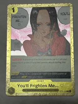 You'll Frighten Me OP14-118 The Azure Seas Seven Foil Rare - One Piece - - Image 1