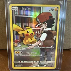 Pikachu Secret Rare Full Art Holo Card- 2019 Cosmic Eclipse 241/236 -NM Pokemon - Image 1