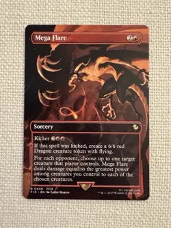 MTG Final Fantasy Mega Flare (Borderless) Scene Card R0456 Magic NM - Image 1