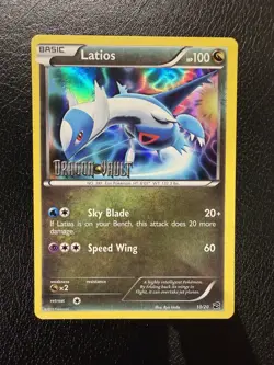 Latios 10/20 BW Dragon Vault Holo Rare Exclusive Stamped Pokemon Card 2012 LP - Image 1