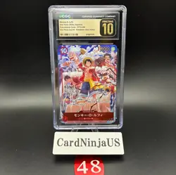 CGC PRISTINE 10 Monkey D Luffy SR ST10-006 ONE PIECE DAY 24 Promo Ex Vol. 3 card - Image 1