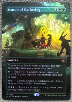 Season of Gathering 286 Foil Borderless Bloomburrow Magic The Gathering - Image 1