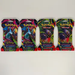 Pokemon TCG Phantasmal Flames – 4 Sleeved Packs & 2 Single Pack Blisters Sealed - Image 2