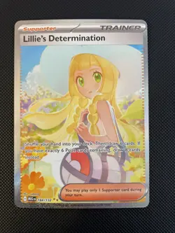 Lillie’s Determination 184/132 Special Illustration Rare Pokemon Mega Evolution - Image 1