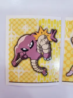 Pokemon Topps Hitmonlee & Hitmonchan Merlin collectable Stickers SET #176 & #177 - Image 2