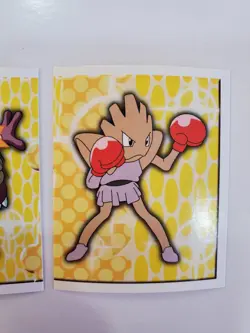 Pokemon Topps Hitmonlee & Hitmonchan Merlin collectable Stickers SET #176 & #177 - Image 3