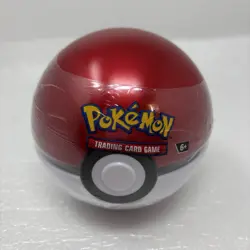 Pokemon TCG 2025 Q4 Poke Ball Tin Sealed Tin PREMIER BALL - 3 Booster Packs RED - Image 1