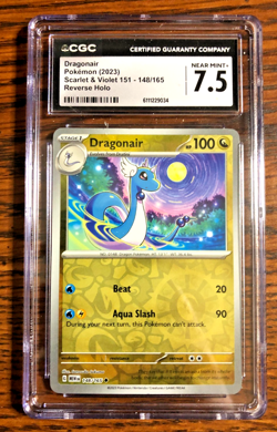 Dragonair Reverse Holo #148 - CGC NEAR MINT+ 7. 5 - Scarlet & Violet 151-Pokemon - Image 1