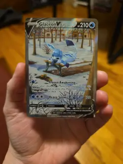 Glaceon V Alternate Full Art Holo Card 175/203 Evolving Skies Pokemon TCG - Image 1