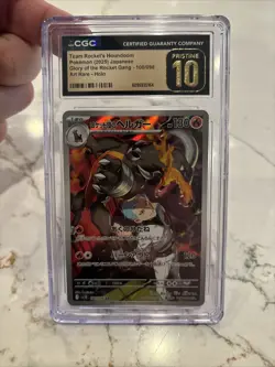 Pokemon Rocket's Houndoom AR Glory of Team Rocket SV10 CGC Pristine 10 - Image 1