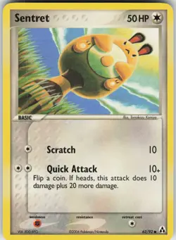 Pokemon Sentret 62/92 Legend Maker Common NM - Image 1