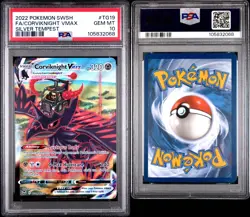 Pokemon PSA 10 Corviknight VMAX Ultra Rare TG19/TG30 2022 Silver Tempest - Image 3