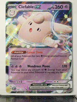 EX HOLO Clefable EX 082/197 NM - Obsidian Flames Scarlet Violet Pokemon Card - Image 1