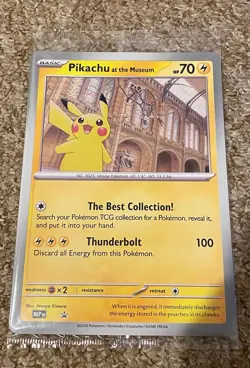 Pikachu At The Museum Jumbo Pokemon Card - Natural History Museum - In Hand Now - Image 1