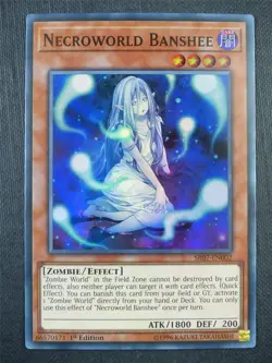 Necroworld Banshee SR07 Super Rare - 1st ed Yugioh Card #9B7 - Image 1