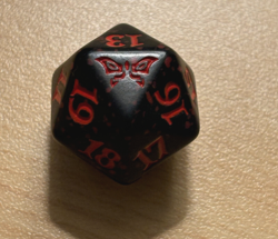 Duskmourn Red Spindown Life Counter D20 Dice MTG - Image 1