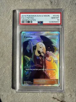 Pokemon 2019 Cynthia SV82/SV94 Full Art Hidden Fates GEM MINT PSA 10 - Image 1