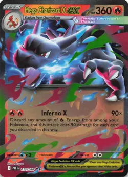 Pokemon TCG 2026 Phantasmal Flames Mega Charizard X EX #13/94 - Image 1