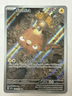 2024 Pokemon SV Surging Sparks SSP EN Stunfisk #202/191 - Image 1