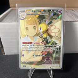Pokemon TCG Lillie's Ribombee 164/159 Journey Together Holo Illustration Rare NM - Image 1