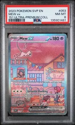 PSA 8 - 2023 POKEMON SVP EN-SV BLACK STAR PROMO 151 ULTRA-PREM COLL #053 MEW EX - Image 1
