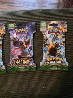Pokemon Fates Collide Sleeved Booster Pack COMPLETE ART SET - 4 Packs SEALED - Image 3