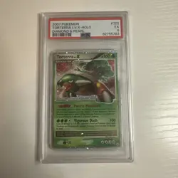 2007 Pokemon Diamond & Pearl #122 Torterra LV.X-Holo PSA 5 - Image 1