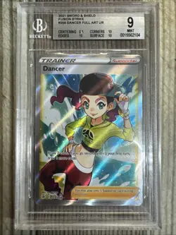 Dancer 259/264 Pokemon Fusion Strike Sword & Shield Full Art Rare Beckett 9 - Image 1