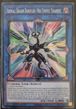 YuGiOh Firewall Dragon Darkfluid - Neo Tempest Secret Rare 1st Ed MP24-EN130 - Image 1