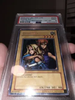 Yu-Gi-Oh! Gemini Elf 1st Edition Secret Rare LON-000 PSA 9 FOIL BLEED - Image 5