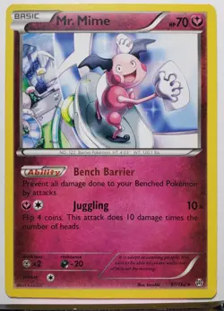Mr. Mime 97/162 LP / VLP - Rare XY Breakthrough Pokemon Card - $2 Flat Shipping - Image 1