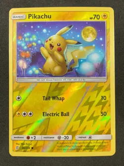 Pikachu 56/236 Unified Minds Reverse Holo Pokemon Card 2019 - LP - Image 1