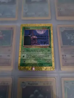 Grimer 48/62 HOLO Prism Fossil Set Vending Golden Sticker Pokemon Card Vintage - Image 1