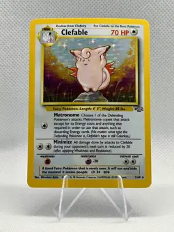 Pokemon Clefable #1 Jungle Holo Rare Card 01/64 1999 Unlimited MP - Image 1