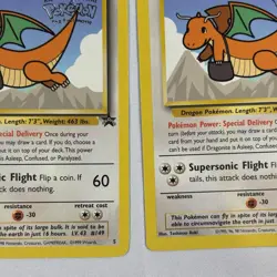 POKEMON POKEMON PROMO – DRAGONITE WB STAMP (1999) – Two CARDS VINTAGE LOT MOVIE - Image 4