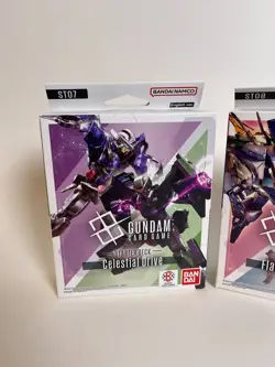 Gundam Card Game Starter Deck Set ST07 Celestial Drive + ST08 Flash of Radiance - Image 3