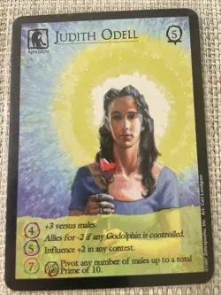 1997 Clive Barker Imajica CCG Rare Card: Judith Odell Pre-owned - Image 1
