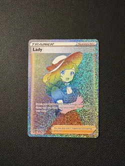 2022 Pokemon Swsh Lost Origin Lady Rainbow FA Full Art Secret Rare #208/196 - Image 1