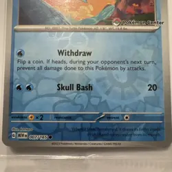 1x Squirtle - 007/165 - Pokemon Center Exclusive Sealed NM-Mint Pokemon Sealed P - Image 4