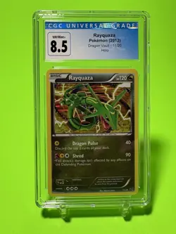 CGC 8.5 Rayquaza 11/20 B&W Dragon Vault Holo NM/Mint Pokemon - Image 1