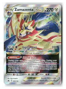 Zamazenta VSTAR 099/159 Holo Rare VSTAR Crown Zenith Pokemon Near Mint - Image 1
