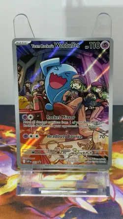Pokemon Team Rocket's Wobbuffet Full Art Holo Promo 203 Scarlet & Violet - Image 2