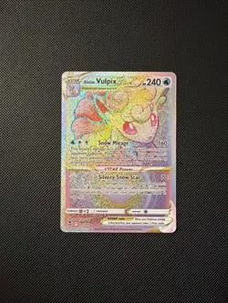 Pokemon Silver Tempest Alolan Vulpix VSTAR Rainbow Secret Rare 197/195 - Image 1