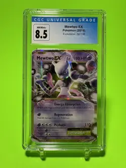 CGC 8.5 Mewtwo EX Holo 52/108 XY Evolutions NM/Mint Pokemon - Image 1
