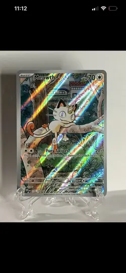 Pokemon TCG Meowth 106/094 Illustration Rare Holo Me02: Phantasmal Flames 2025 - Image 1