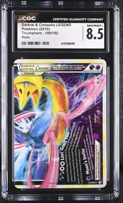 CGC 8.5 Darkrai & Cresselia LEGEND 2010 Triumphant 100/102 Holo Pokemon Card - Image 1
