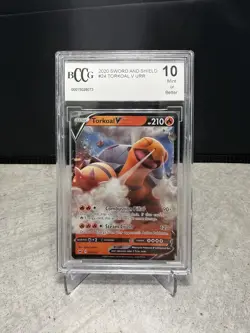 BGCC 10 Torkoal V 024/202 Ultra Rare Sword & Shield Base Set Pokemon Card - Image 1