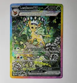 Pokemon TCG Leafeon EX SIR 144/131 Prismatic Evolutions Card Mint 10 Condition - Image 1