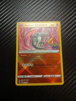 Pokemon Radiant Charizard 011/071 S10b Go Stamped Shiny Holo Card NM Condition - Image 1